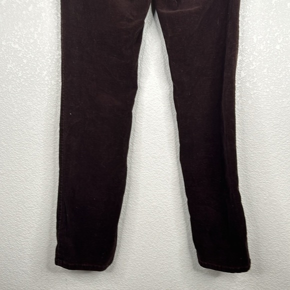 Chaps Chocolate Brown Corduroy Straight Leg Jeans Size 4 - Picture 6 of 8